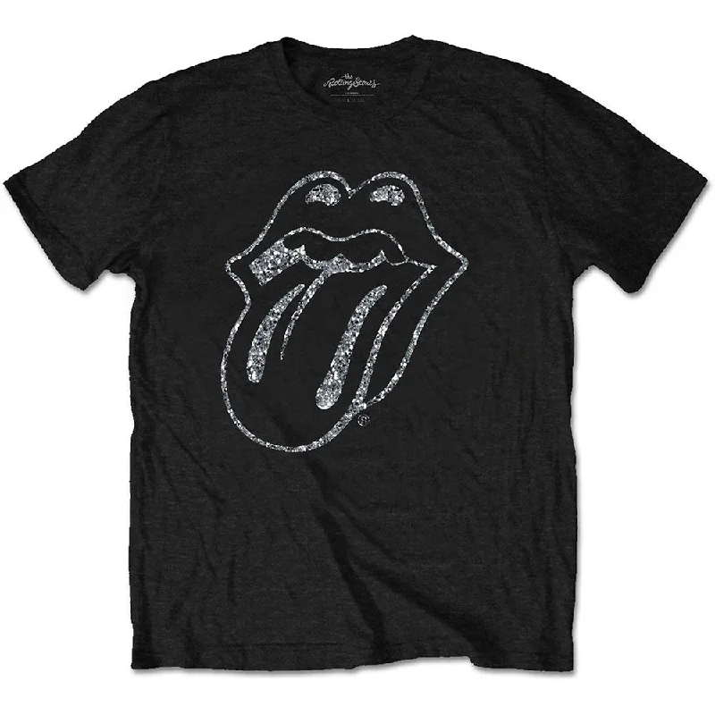 The Rolling Stones | Official Band T-Shirt | Tongue (Diamante) Welt Pockets Slit Pockets Flap Pockets