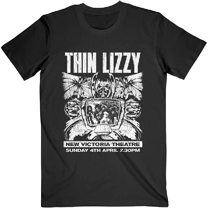 Thin Lizzy | Official Band T-Shirt | Jailbreak Flyer Graphic T-Shirt Round Neck Polyester