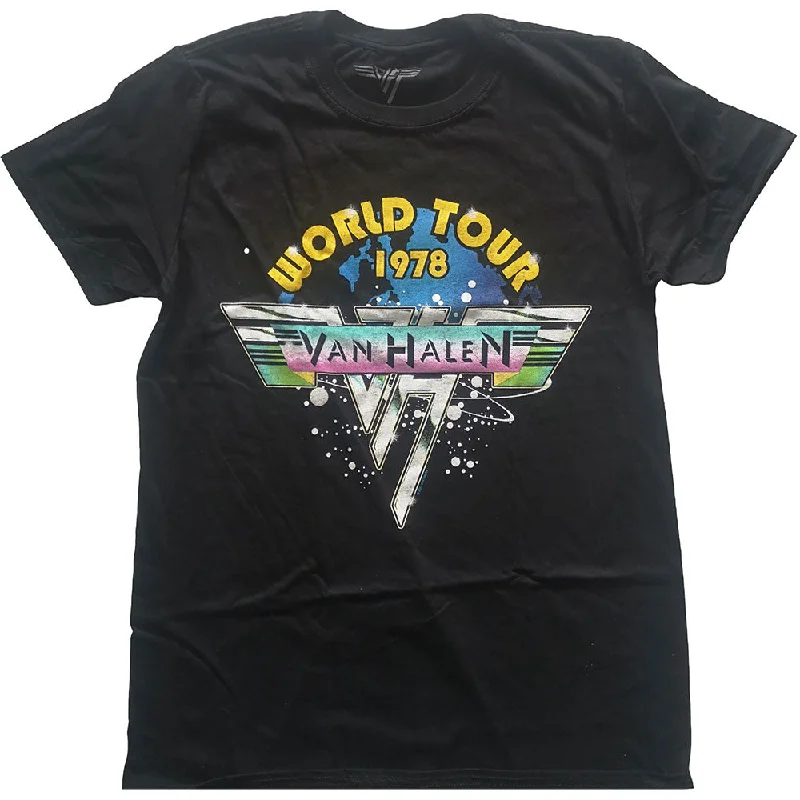 Van Halen | Official Band T-Shirt | World Tour '78 Full Colour Rayon Fabric Velvet Fabric Corduroy Fabric