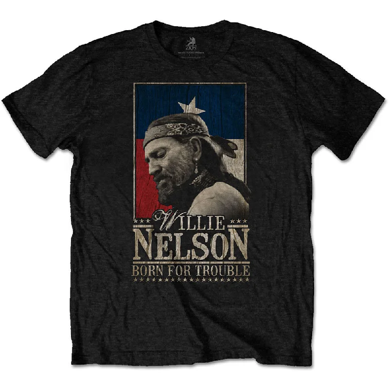 Willie Nelson | Official Band T-Shirt | Born For Trouble Terry Blend Velvet Blend Canvas Blend