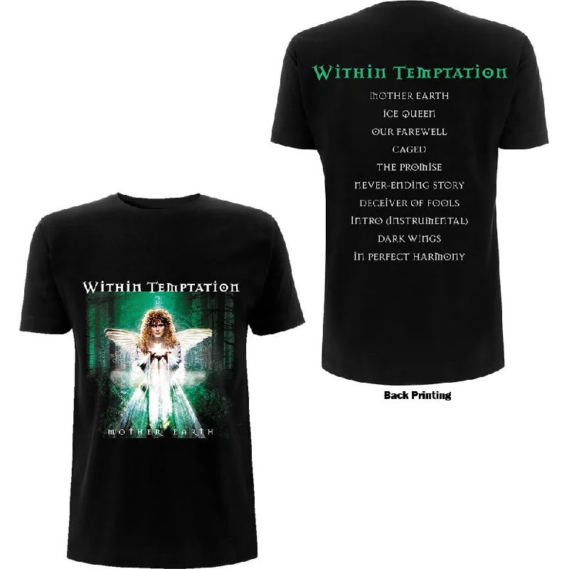 Within Temptation | Official Band T-Shirt | Mother Earth (Back Print) Chenille Blend Fleece Blend Nylon Blend