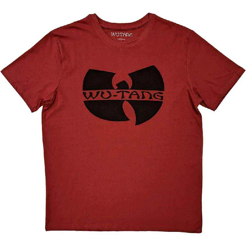 Wu-Tang Clan | Official Band T-Shirt | Logo Red Faux Fur Fabric Real Fur Fabric Shearling Fabric