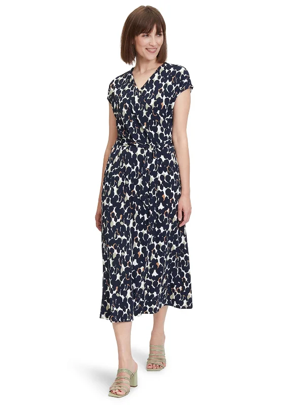 Betty Barclay Wrap Print Midi Dress, Multi Elegant Sleeveless Midi Dress