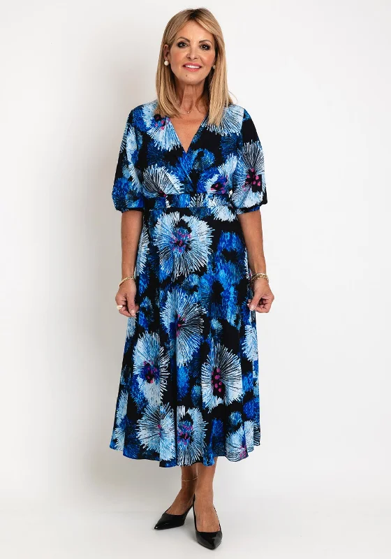 Ella Boo Floral Print A-Line Midi Dress, Multi Fashionable Pencil Midi Dress