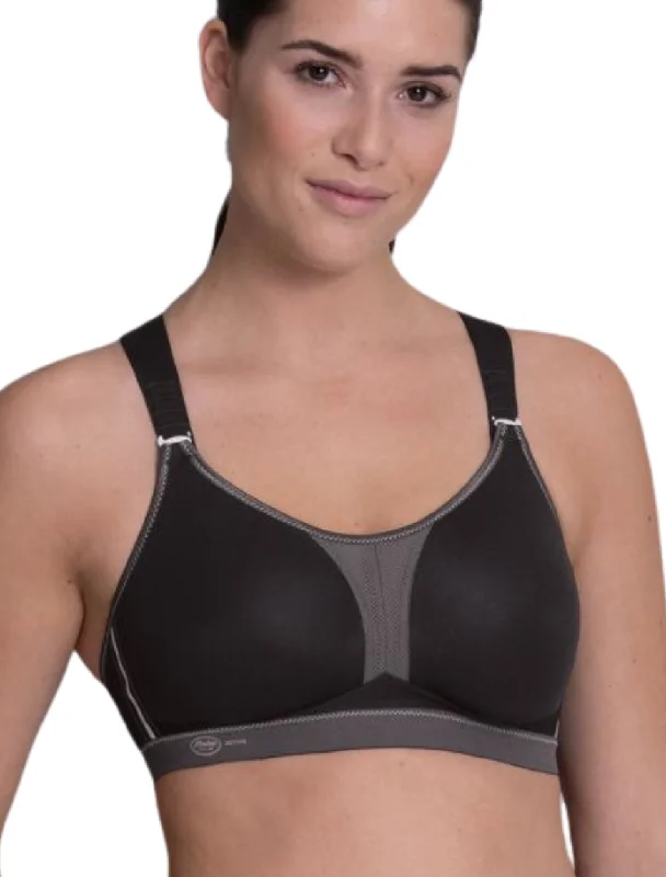 Anita Active Dynamix Star Max Support Sports bra, Black and Anthracite Casual Bralette Set Anita Active Dynamix Star Max Support Sports bra, Black and Anthracite Casual Bralette Set