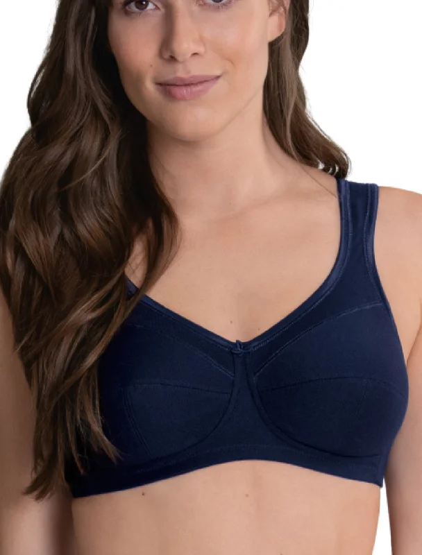 Anita Jana Comfort Cotton Soft Cup Bra, Maritime Blue | Blue Wireless Anita Bra Casual Bralette Set Anita Jana Comfort Cotton Soft Cup Bra, Maritime Blue | Blue Wireless Anita Bra Casual Bralette Set