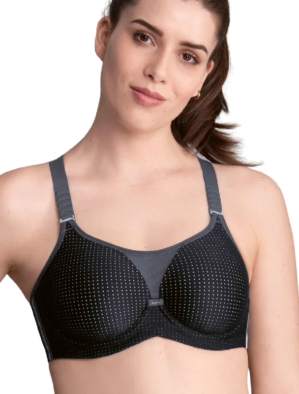 Anita Performance WireX Sports Bras Active Underwire Sports Bra, Black Anthracite | Underwired Black Anita Sports Bra Cozy Sleep Bra Anita Performance WireX Sports Bras Active Underwire Sports Bra, Black Anthracite | Underwired Black Anita Sports Bra Cozy Sleep Bra