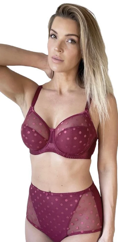 Carmen Bra B2498 Deep Red Lace Back Bra