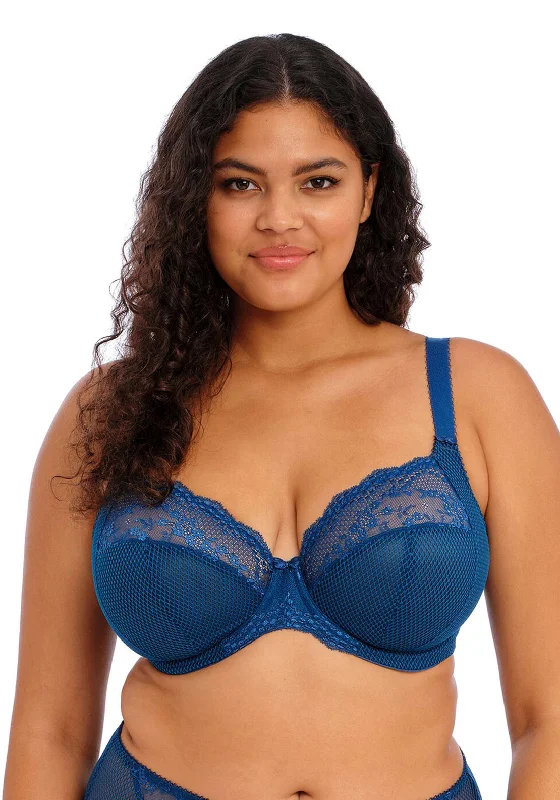 Elomi Charley Stretch Plunge Bra, Petrol Stretchy Wireless Bra