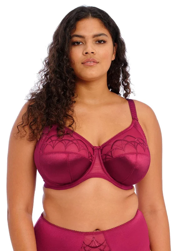 Elomi Cate Full Cup Banded Bra, Berry Sports Support Bra