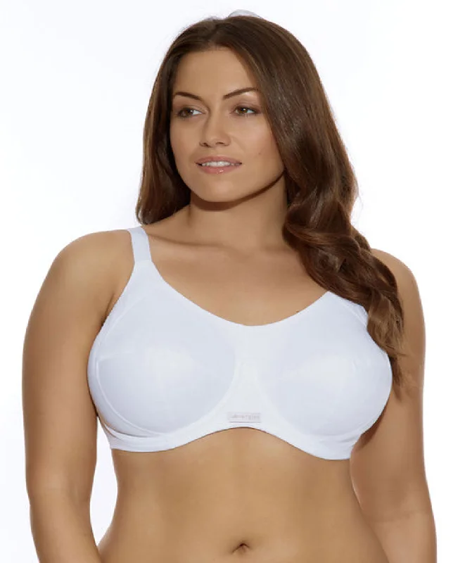 Elomi Energise Underwire Sports Bra, White | White Elomi Sports Bras Strapless Support Bra Elomi Energise Underwire Sports Bra, White | White Elomi Sports Bras Strapless Support Bra
