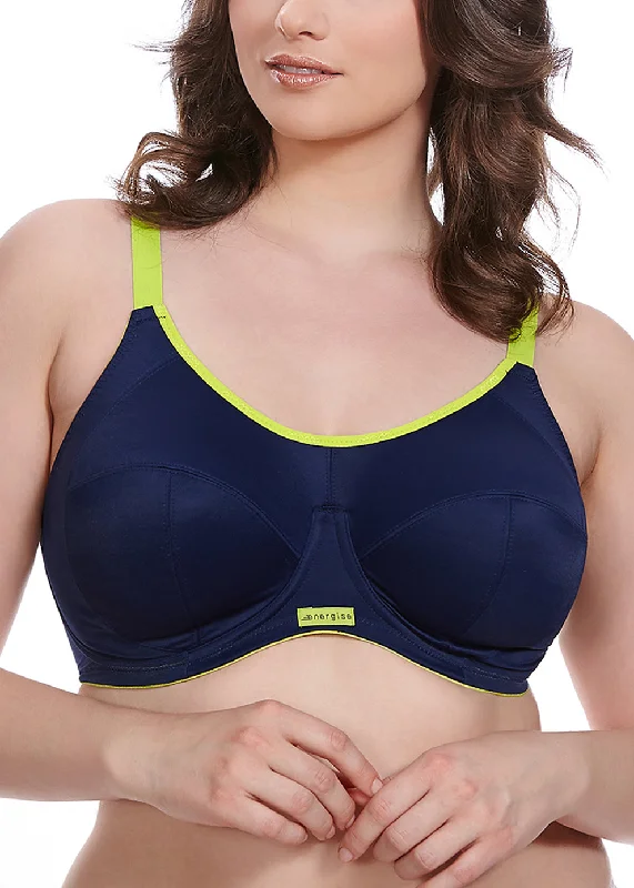 Energise EL8041 Sports Bra with J-Hook (Navy) Lace Back Bra