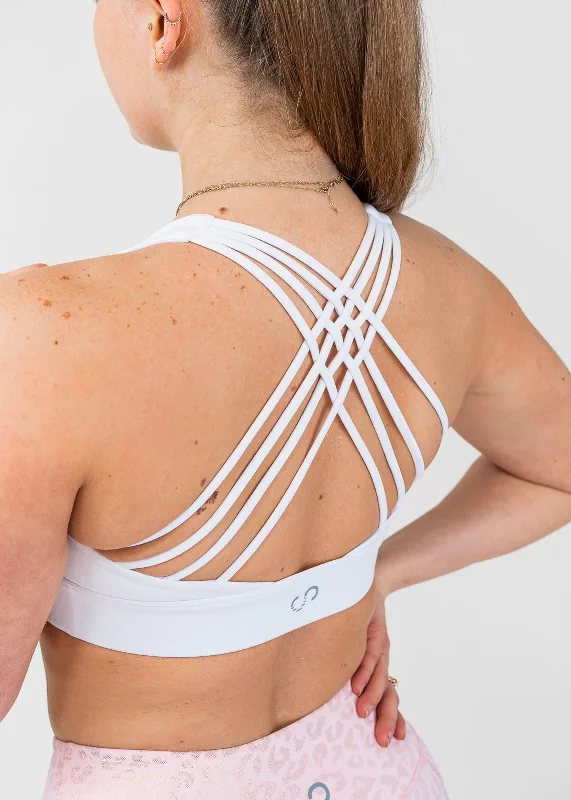 Essential Strappy Bra 1.0 | White Elegant Lace Bralette