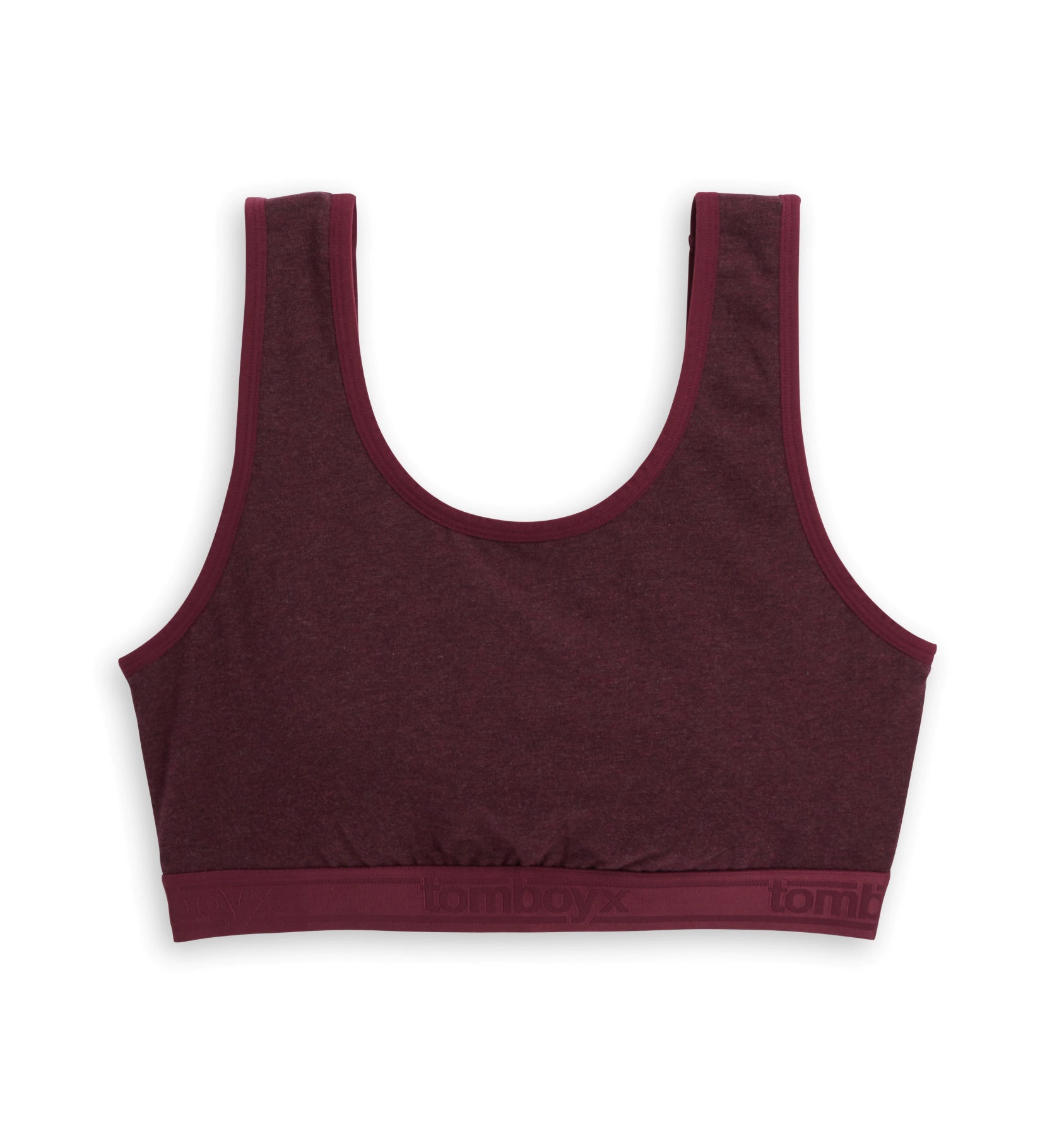 Essentials Soft Bra - Black Cherry Heather Stretchy Full Coverage