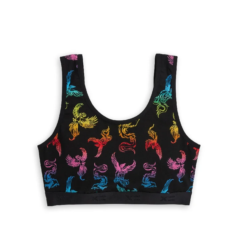 Essentials Soft Bra - Rainbow Phoenix Trendy Sports Bra