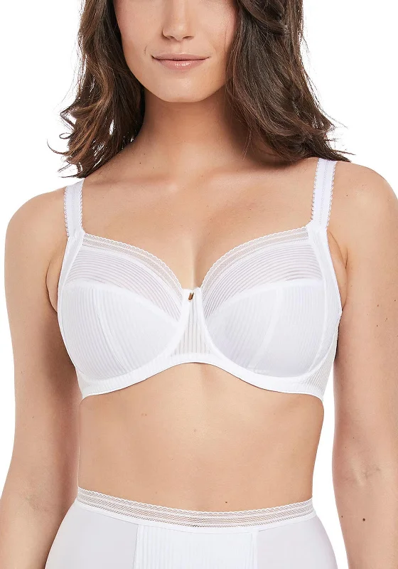 Fantasie Fusion Full Cup Side Support Bra, White Padded Push-Up Bra