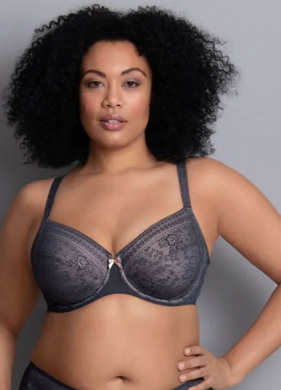 Fleur-5653 Underwire Bra - Anthracite Sporty Compression Bra