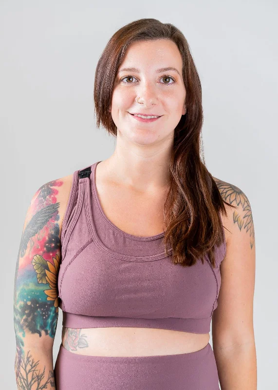 Maternity Nursing Sports Bra |  Plum Multi-Way Bra Design