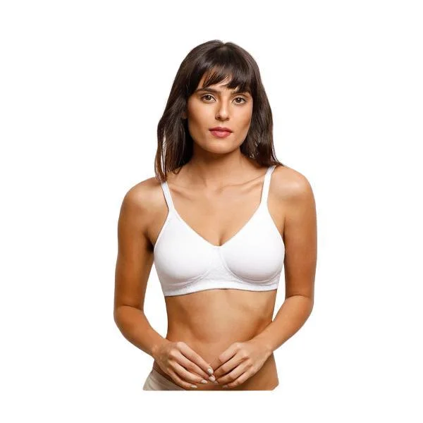 Graceful Double Layered Cotton Bra Non Padded Wire free Bra For Women Full Coverage Bralette Graceful Double Layered Cotton Bra Non Padded Wire free Bra For Women Full Coverage Bralette