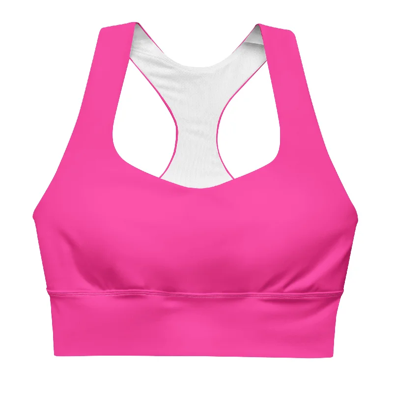 High-Impact Racerback Sports Bra - Hot Pink Seamless Fit Bra