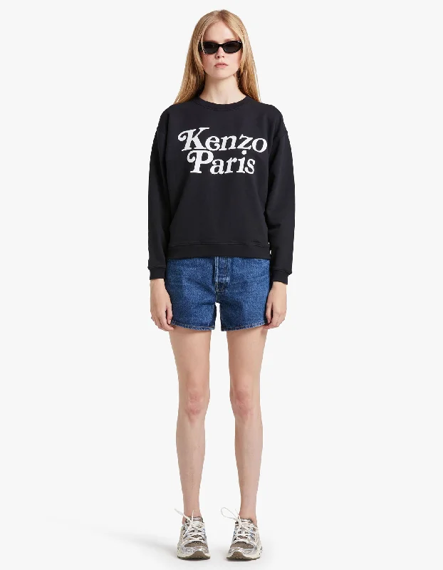 Kenzo Verdy Regular Sweatshirt - Black Hoodie with Neon Bright Vibrant