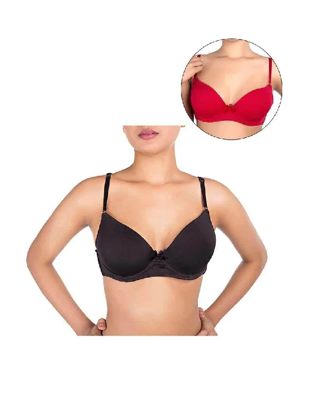Ladies Padded Under-wired Bra Ultimate Value Pack of 2 Everyday Bras Sexy Underwire Bra Ladies Padded Under-wired Bra Ultimate Value Pack of 2 Everyday Bras Sexy Underwire Bra