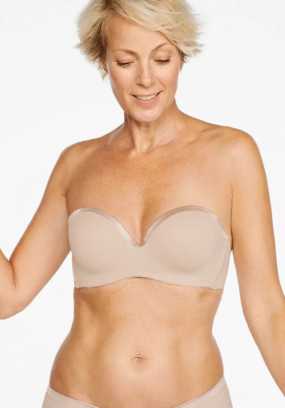 Naturana Multiway Underwired Strapless Bra, Light Beige High Support Bra