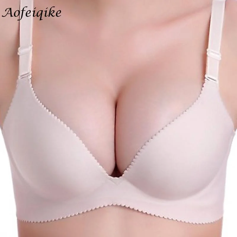 New Fashion Lady Solid Bras Women Push Up Bra Deep V Sexy Brassiere Seamless Wire Free Bras 2017 Soft Cup Bralette New Fashion Lady Solid Bras Women Push Up Bra Deep V Sexy Brassiere Seamless Wire Free Bras 2017 Soft Cup Bralette