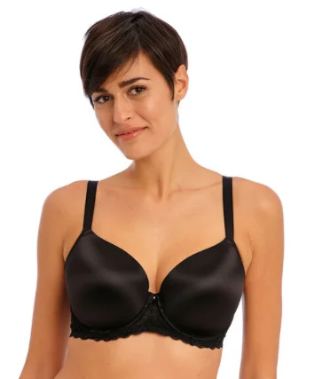 Offbeat AA5450 Uw Moulded Bra - Black Sexy Mesh Bra