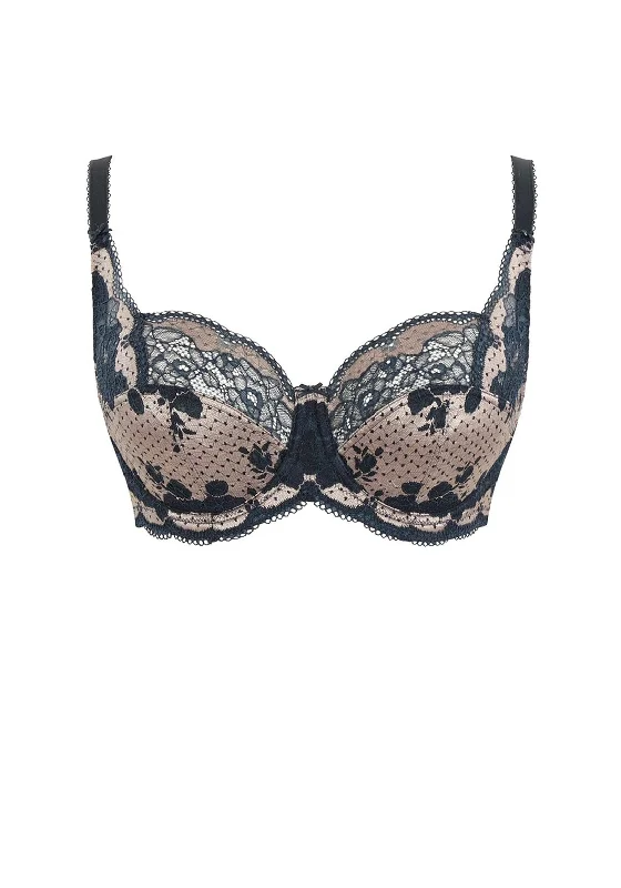 Panache Clara Full Cup Bra, Navy Pearl Soft Padded Bralette