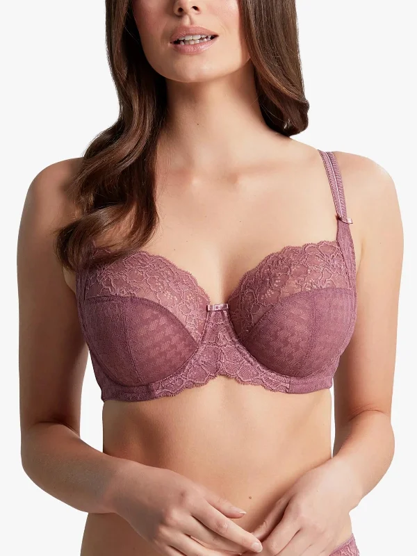 Panache Envy Full Cup Lace Bra, Rose Mauve Fashionable Push-Up Bra