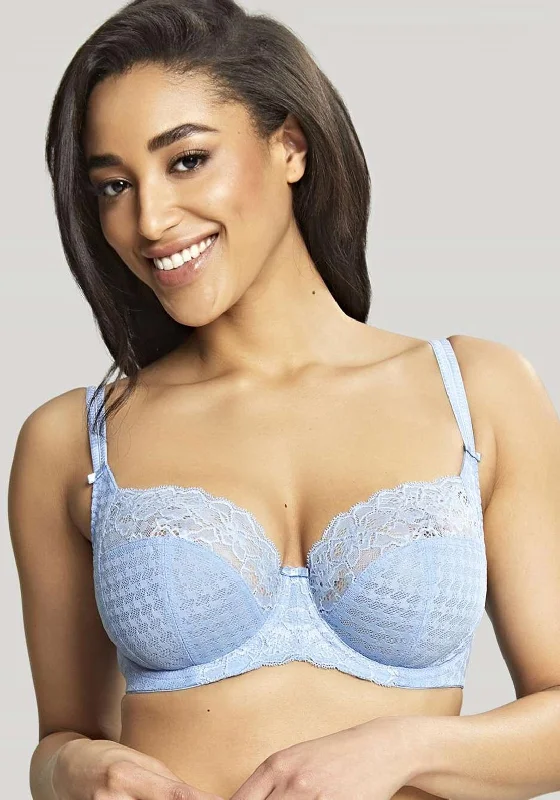 Panache Envy Full Cup Lace Bra, Sky Blue Chic Lace Bralette