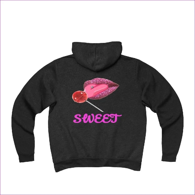 Sweet Clothing Sponge Fleece Full-Zip Hoodie Hoodie with Crew Neck Simple Timeless