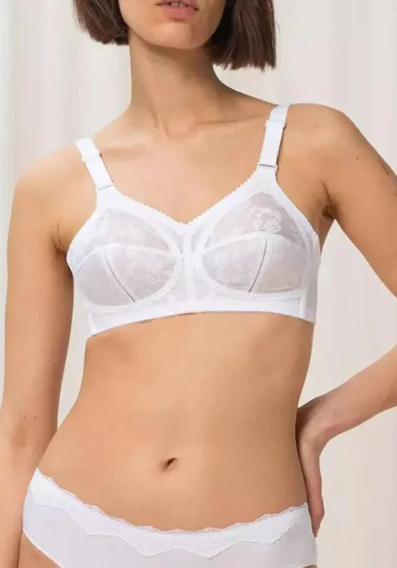 Triumph Doreen Non-Wired Bra, White Full Coverage Bralette