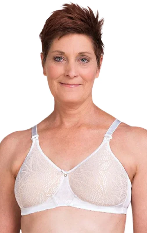 Trulife Daniela Bra, White | Trulife Mastectomy Bra High Support Sports Bra