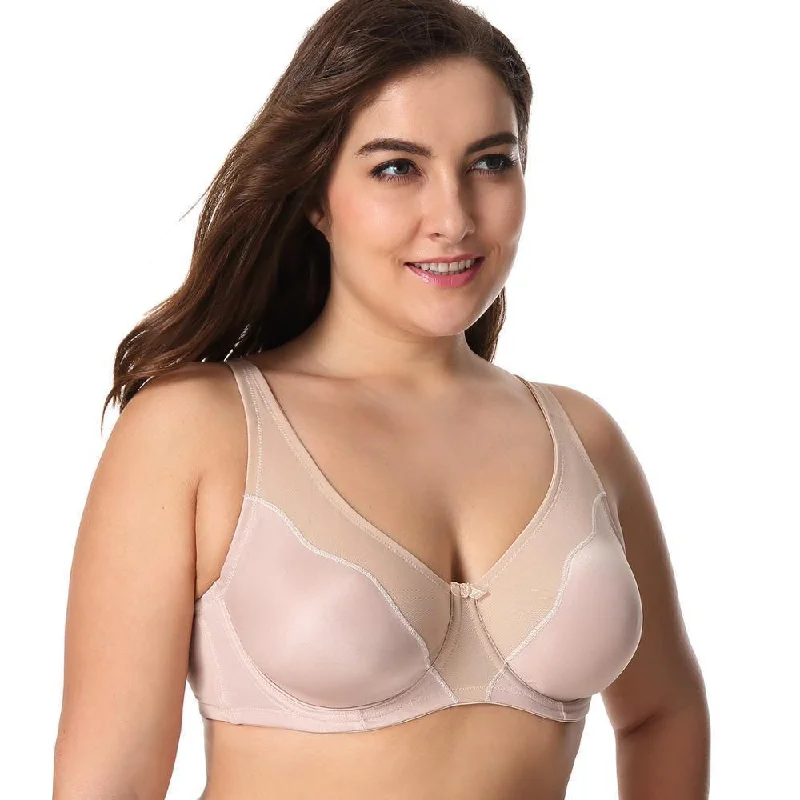 Women's Lingerie - Full Coverage No Padding Underwire Minimizer Bra Seamless Push-Up Bra Women's Lingerie - Full Coverage No Padding Underwire Minimizer Bra Seamless Push-Up Bra