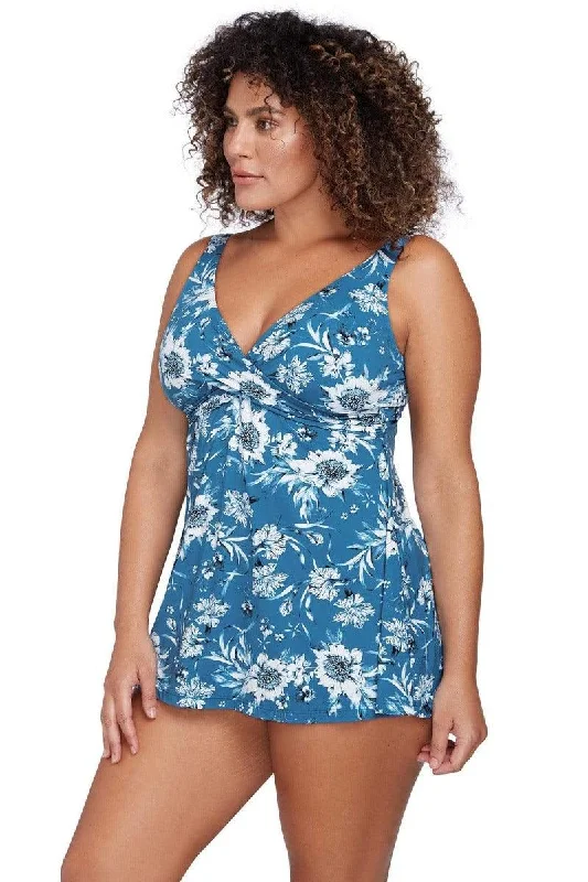 Artesands AT1723DU Fleur Du Champ Cerulean Delacroix Swim Dress Two-Piece Beachwear