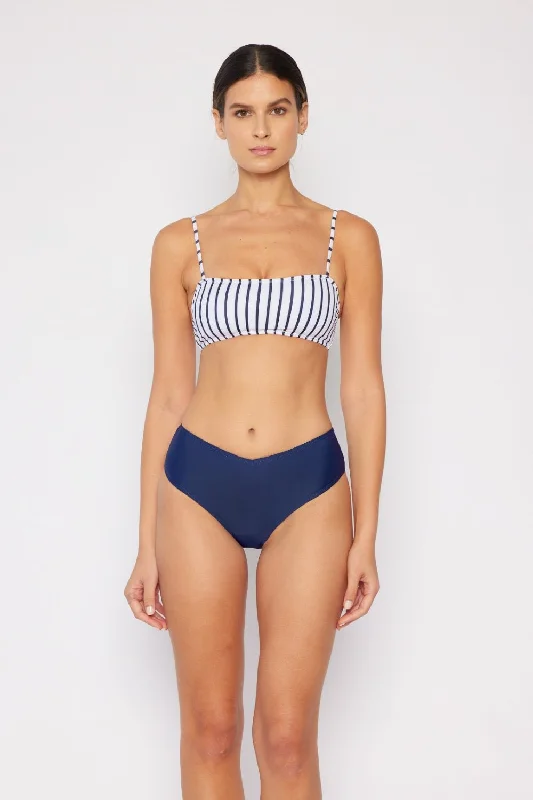 Marina West Swim Striped Bikini Set Solid Color Swimsuit