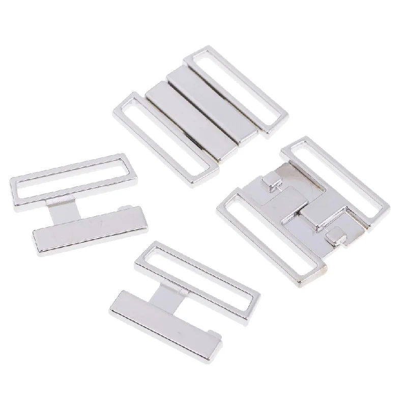 Max 10 Sets BIKINI CLIPS Hook & Snap Metal Strap Bra Fastener Swimwear 14.7mm Trendy Swimsuit Bottoms Max 10 Sets BIKINI CLIPS Hook & Snap Metal Strap Bra Fastener Swimwear 14.7mm Trendy Swimsuit Bottoms