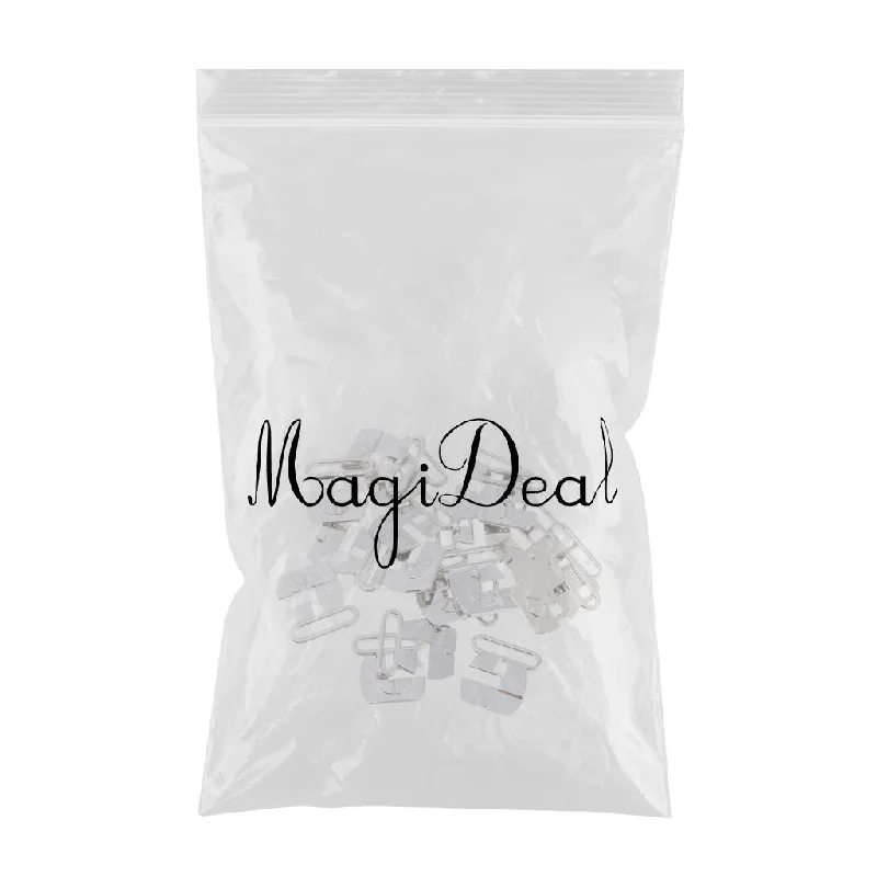 Max 10 Sets BIKINI CLIPS Hook & Snap Metal Strap Bra Fastener Swimwear 16mm Halter Top Bikini Max 10 Sets BIKINI CLIPS Hook & Snap Metal Strap Bra Fastener Swimwear 16mm Halter Top Bikini