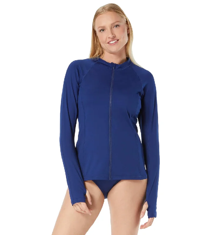 Gabar Chlorine Resistant Pool Long Sleeve Swim Shirt Ocean Navy Classic Sporty Swimsuit Gabar Chlorine Resistant Pool Long Sleeve Swim Shirt Ocean Navy Classic Sporty Swimsuit