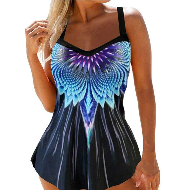 Hot Selling Summer Tankini Swimsuit Mesh Detail Bikini