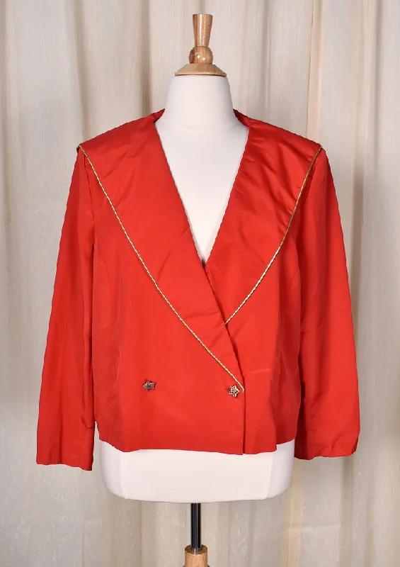 NWT 1940s Style Sailor Jacket Knit Jacket Woven Jacket Fleece Jacket