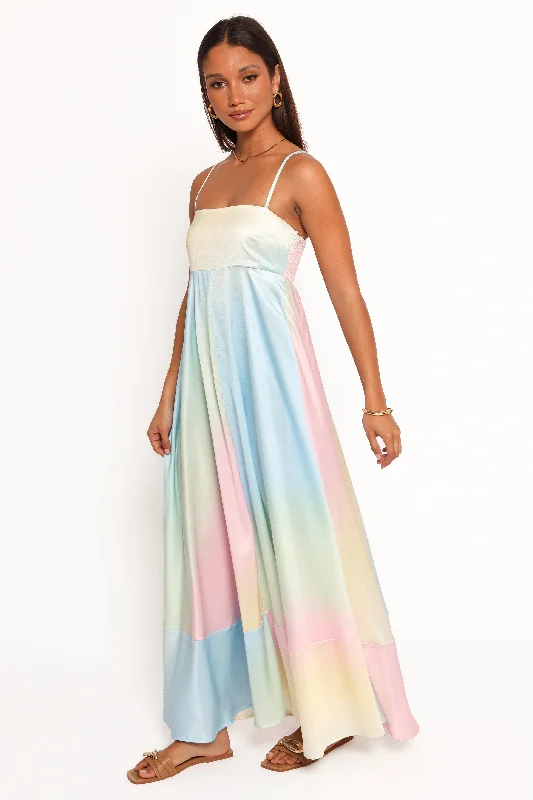 Mistie Maxi Dress - Multi Comfortable Maxi Dress with Sleeves