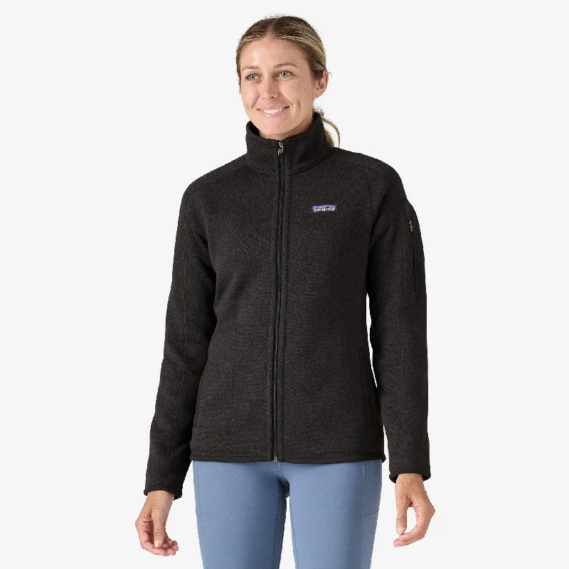 Patagonia Women's Better Sweater Fleece Jacket - BLACK Tailored Jacket Straight Jacket A-Line Jacket