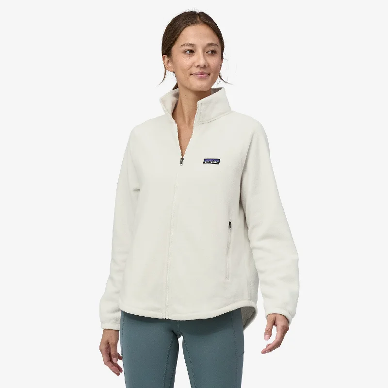 Patagonia Women's Classic Microdini Fleece Jacket - BIRCH WHITE Denim Fabric Leather Fabric Suede Fabric