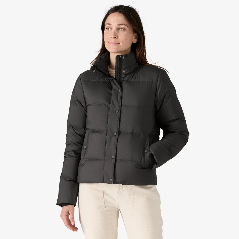 Patagonia Women's Silent Down Jacket - BLACK Trench Coat Raincoat Waterproof Jacket