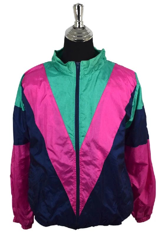 Green and Pink Spray Jacket Ribbed Jacket Pleated Jacket Ruffled Jacket