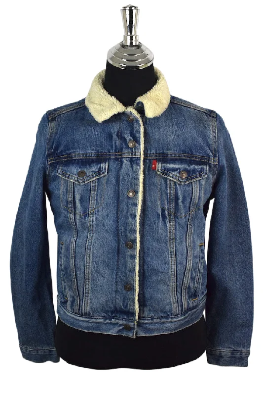 Levi Strauss Brand Denim Sherpa Jacket Mesh Jacket Canvas Jacket Denim Jacket