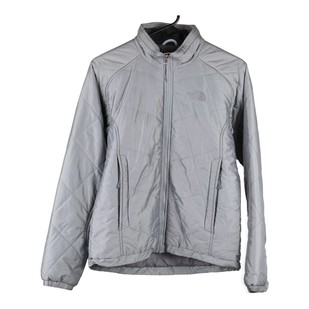 The North Face Jacket - Small Grey Polyester V-Neck Jacket Boat Neck Jacket Square Neck Jacket